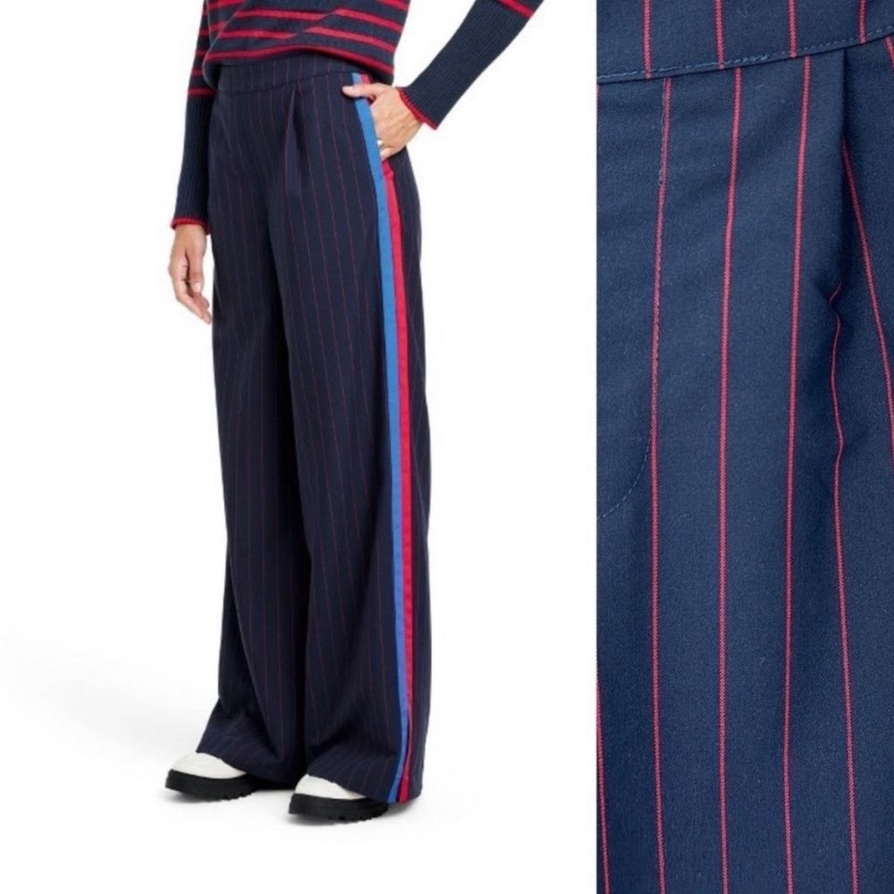 La Ligne Navy Striped Pants Size 2X NWOT - Picture 2 of 6